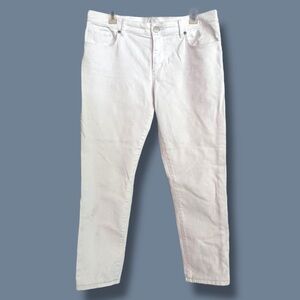 LOFT Size 28/6 White 5Pocket Relaxed Skinny Jeans Cotton-Spandex